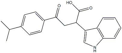 2-(1H-indol-3-yl)-4-(4-isopropylphenyl)-4-oxobutanoic acid Struktur