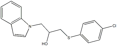 1-[(4-chlorophenyl)thio]-3-(1H-indol-1-yl)propan-2-ol,,结构式