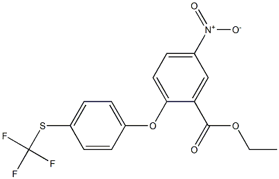 ethyl 5-nitro-2-{4-[(trifluoromethyl)thio]phenoxy}benzoate Struktur