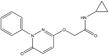 N-cyclopropyl-2-[(6-oxo-1-phenyl-1,6-dihydro-3-pyridazinyl)oxy]acetamide Structure