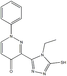 3-(4-ethyl-5-sulfanyl-4H-1,2,4-triazol-3-yl)-1-phenyl-4(1H)-pyridazinone 化学構造式