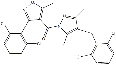 [4-(2,6-dichlorobenzyl)-3,5-dimethyl-1H-pyrazol-1-yl][3-(2,6-dichlorophenyl)-5-methylisoxazol-4-yl]methanone