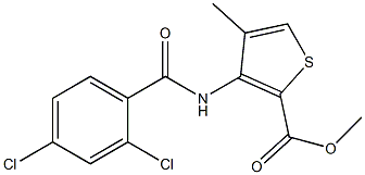 methyl 3-[(2,4-dichlorobenzoyl)amino]-4-methyl-2-thiophenecarboxylate Structure