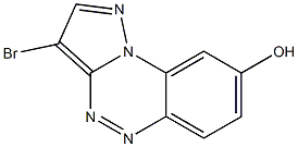 3-bromobenzo[e]pyrazolo[5,1-c][1,2,4]triazin-8-ol 化学構造式