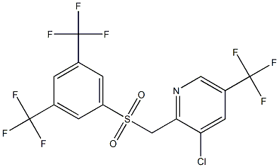 3-chloro-2-({[3,5-di(trifluoromethyl)phenyl]sulfonyl}methyl)-5-(trifluoromethyl)pyridine