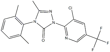 2-[3-chloro-5-(trifluoromethyl)-2-pyridinyl]-4-(2,6-dimethylphenyl)-5-methyl-2,4-dihydro-3H-1,2,4-triazol-3-one Structure