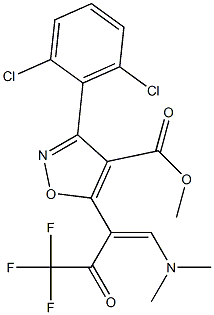 methyl 3-(2,6-dichlorophenyl)-5-[2-(dimethylamino)-1-(2,2,2-trifluoroacetyl)vinyl]-4-isoxazolecarboxylate