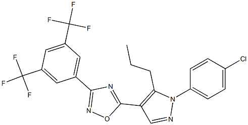 5-[1-(4-chlorophenyl)-5-propyl-1H-pyrazol-4-yl]-3-[3,5-di(trifluoromethyl)phenyl]-1,2,4-oxadiazole