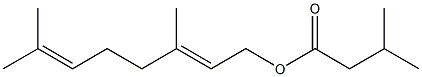 3,7-dimethyl-2,6-octadienyl 3-methylbutanoate 结构式