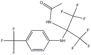 N1-{2,2,2-trifluoro-1-(trifluoromethyl)-1-[4-(trifluoromethyl)anilino]ethyl}acetamide Structure