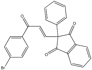 2-[3-(4-bromophenyl)-3-oxoprop-1-enyl]-2-phenylindane-1,3-dione,,结构式