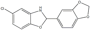 2-(1,3-benzodioxol-5-yl)-5-chloro-2,3-dihydro-1,3-benzoxazole Structure