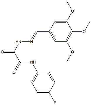 N1-(4-fluorophenyl)-2-oxo-2-[2-(3,4,5-trimethoxybenzylidene)hydrazino]acetamide Structure