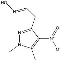 2-(1,5-dimethyl-4-nitro-1H-pyrazol-3-yl)acetaldehyde oxime Structure