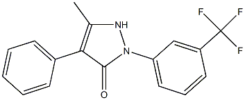 5-methyl-4-phenyl-2-[3-(trifluoromethyl)phenyl]-1,2-dihydro-3H-pyrazol-3-one Structure