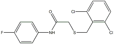 N1-(4-fluorophenyl)-2-[(2,6-dichlorobenzyl)thio]acetamide Structure