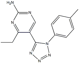 4-ethyl-5-[1-(4-methylphenyl)-1H-1,2,3,4-tetraazol-5-yl]pyrimidin-2-amine Structure