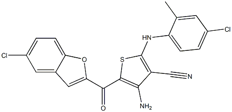 4-amino-5-[(5-chlorobenzo[b]furan-2-yl)carbonyl]-2-(4-chloro-2-methylanilino)thiophene-3-carbonitrile