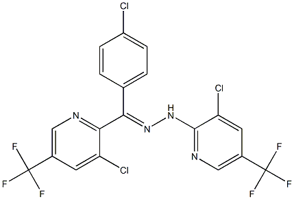(4-chlorophenyl)[3-chloro-5-(trifluoromethyl)-2-pyridinyl]methanone N-[3-chloro-5-(trifluoromethyl)-2-pyridinyl]hydrazone 化学構造式