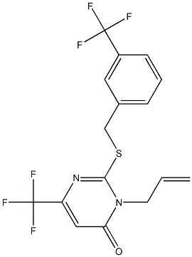 3-allyl-6-(trifluoromethyl)-2-{[3-(trifluoromethyl)benzyl]sulfanyl}-4(3H)-pyrimidinone|