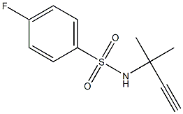 N1-(1,1-dimethylprop-2-ynyl)-4-fluorobenzene-1-sulfonamide 化学構造式