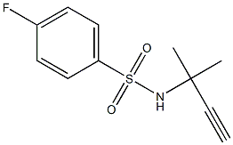 N1-(1,1-dimethylprop-2-ynyl)-4-fluorobenzene-1-sulfonamide,,结构式