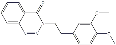 3-(3,4-dimethoxyphenethyl)-3,4-dihydro-1,2,3-benzotriazin-4-one,,结构式