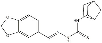 N1-bicyclo[2.2.1]hept-2-yl-2-(1,3-benzodioxol-5-ylmethylidene)hydrazine-1-carbothioamide