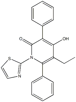 5-ethyl-4-hydroxy-3,6-diphenyl-1-(1,3-thiazol-2-yl)-1,2-dihydropyridin-2-one