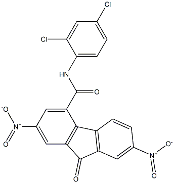  N4-(2,4-dichlorophenyl)-2,7-dinitro-9-oxo-9H-4-fluorenecarboxamide