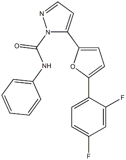 N1-phenyl-5-[5-(2,4-difluorophenyl)-2-furyl]-1H-pyrazole-1-carboxamide Structure