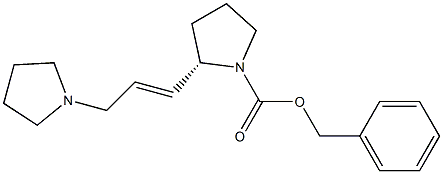 benzyl (2S)-2-[(E)-3-(1-pyrrolidinyl)-1-propenyl]tetrahydro-1H-pyrrole-1-carboxylate Struktur