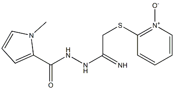 2-[(2-imino-2-{2-[(1-methyl-1H-pyrrol-2-yl)carbonyl]hydrazino}ethyl)thio]py ridinium-1-olate,,结构式