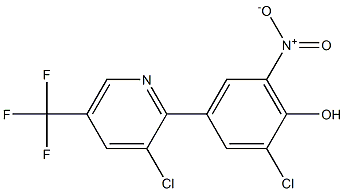 2-chloro-4-[3-chloro-5-(trifluoromethyl)-2-pyridinyl]-6-nitrobenzenol Struktur