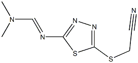 N'-{5-[(cyanomethyl)thio]-1,3,4-thiadiazol-2-yl}-N,N-dimethyliminoformamide 结构式