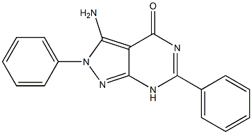 3-amino-2,6-diphenyl-4,7-dihydro-2H-pyrazolo[3,4-d]pyrimidin-4-one 结构式