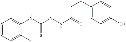 N1-(2,6-dimethylphenyl)-2-[3-(4-hydroxyphenyl)propanoyl]hydrazine-1-carbothioamide 化学構造式