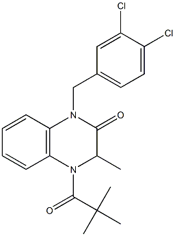 1-(3,4-dichlorobenzyl)-4-(2,2-dimethylpropanoyl)-3-methyl-3,4-dihydro-2(1H)-quinoxalinone