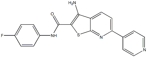 3-amino-N-(4-fluorophenyl)-6-(4-pyridinyl)thieno[2,3-b]pyridine-2-carboxamide|