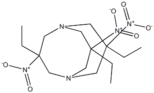 3,7,10-triethyl-3,7,10-trinitro-1,5-diazabicyclo[3.3.3]undecane,,结构式