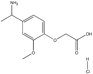 [4-(1-aminoethyl)-2-methoxyphenoxy]acetic acid hydrochloride Structure