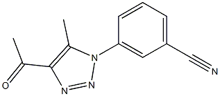 3-(4-acetyl-5-methyl-1H-1,2,3-triazol-1-yl)benzonitrile 化学構造式