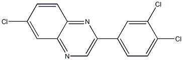 6-chloro-2-(3,4-dichlorophenyl)quinoxaline Structure