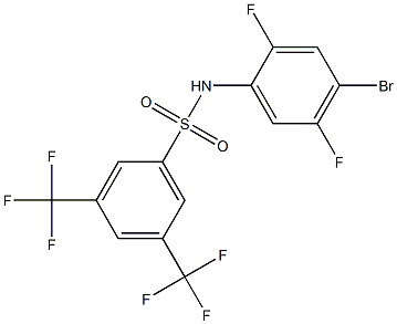 N1-(4-bromo-2,5-difluorophenyl)-3,5-di(trifluoromethyl)benzene-1-sulfonamide Structure