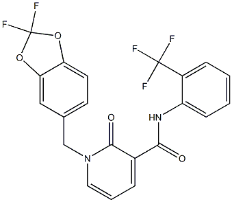  1-[(2,2-difluoro-1,3-benzodioxol-5-yl)methyl]-2-oxo-N-[2-(trifluoromethyl)phenyl]-1,2-dihydro-3-pyridinecarboxamide