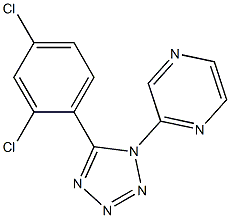 2-[5-(2,4-dichlorophenyl)-1H-1,2,3,4-tetraazol-1-yl]pyrazine Struktur