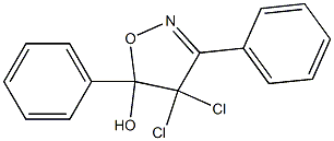 4,4-dichloro-3,5-diphenyl-4,5-dihydro-5-isoxazolol 化学構造式