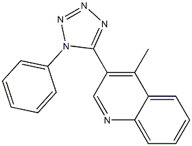 4-methyl-3-(1-phenyl-1H-1,2,3,4-tetraazol-5-yl)quinoline 结构式