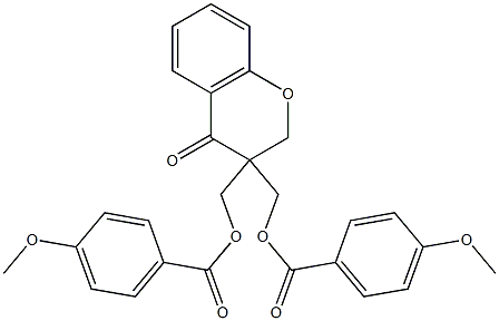 (3-{[(4-methoxybenzoyl)oxy]methyl}-4-oxo-3,4-dihydro-2H-chromen-3-yl)methyl 4-methoxybenzenecarboxylate Structure