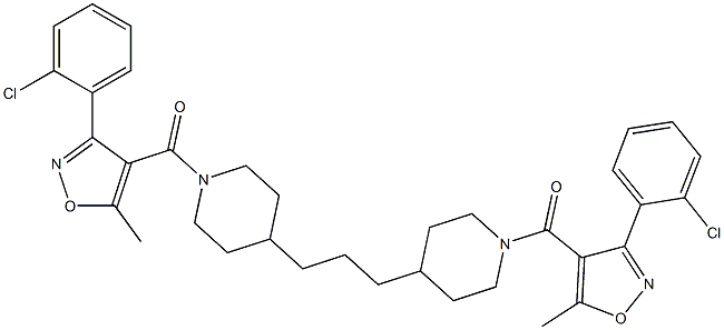 [3-(2-chlorophenyl)-5-methyl-4-isoxazolyl]{4-[3-(1-{[3-(2-chlorophenyl)-5-methyl-4-isoxazolyl]carbonyl}-4-piperidyl)propyl]piperidino}methanone